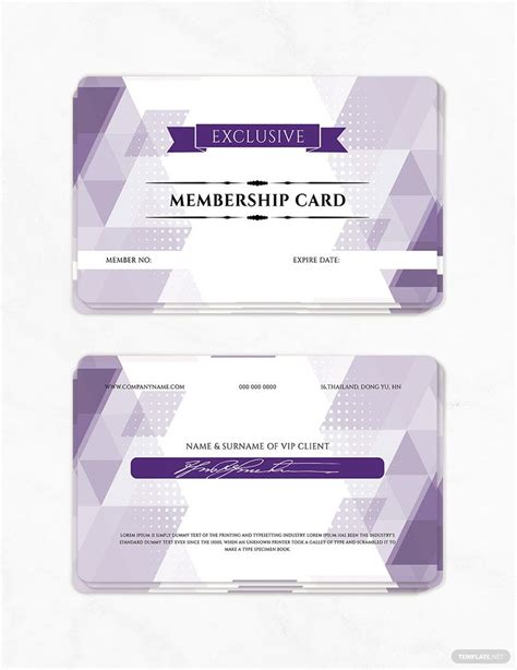 Student Membership Card Template