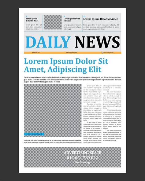 Student newspaper template design