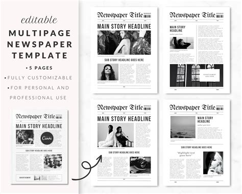 Student newspaper templates canva