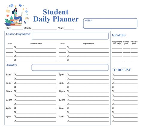 Student Planner Template