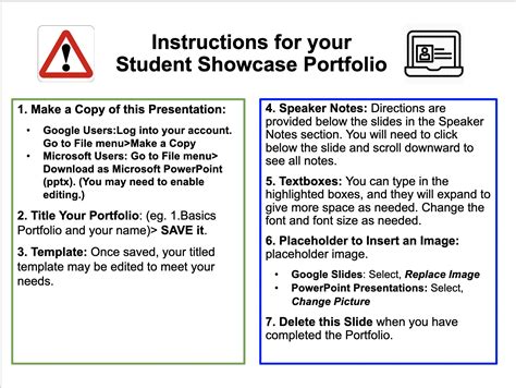 Student Showcase Portfolio Template