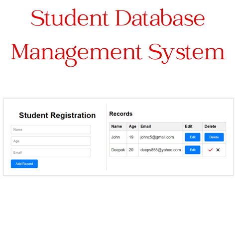 Customizable Student Database Forms