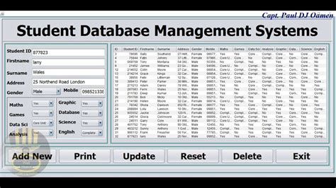 Student Data Management Interface