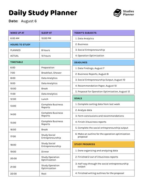 Study Plan