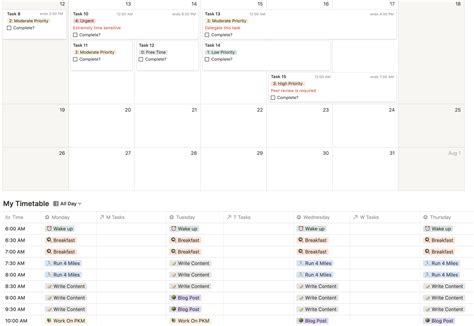 Study Schedule Notion Template