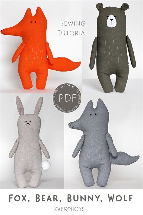 Printable Stuffed Animal Sewing Patterns