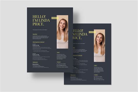 Stylish Resume Template PSD Design