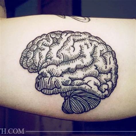 Stylized Brain Tattoo