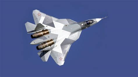 Su-57 Felon in flight