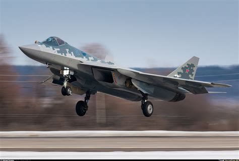 Su-57 Landing