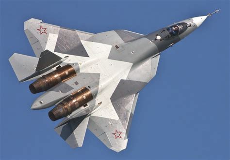 Su-57 in flight