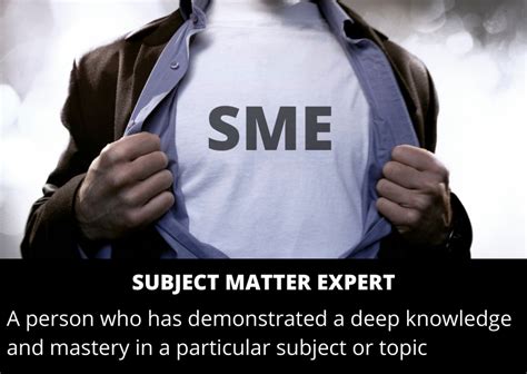 Subject Matter Expertise