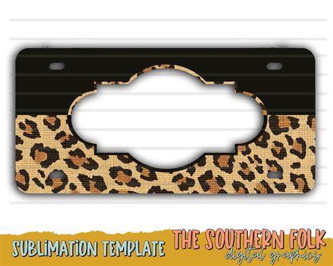 Sublimation license plate template 8