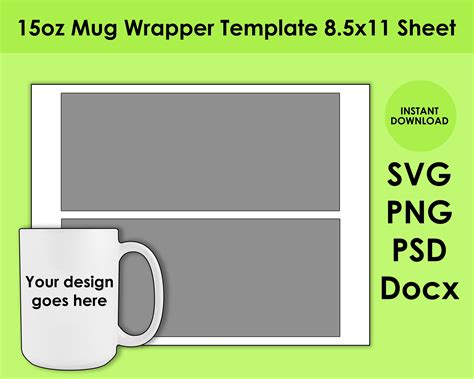 Sublimation mug design template 8