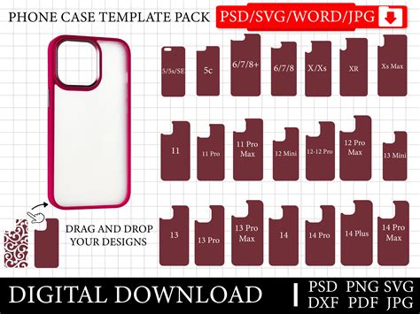 Sublimation Phone Case Template 1