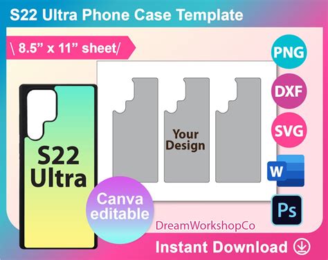 Sublimation Phone Case Template 10