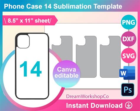 Sublimation Phone Case Template 5