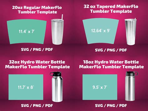 Sublimation tumbler template size guide