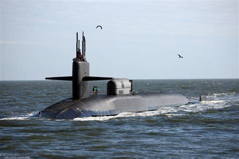 USS Louisiana submarine in port