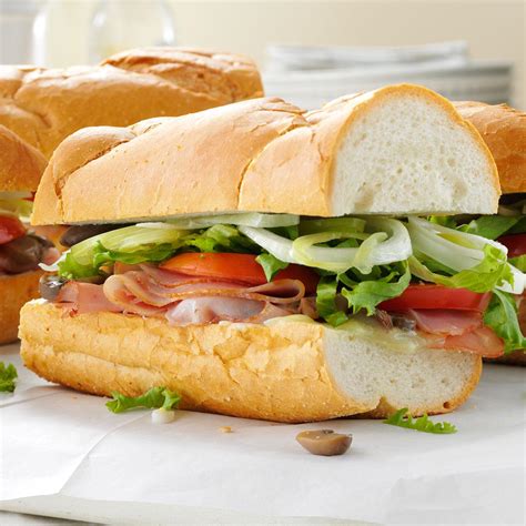 Submarine sandwich with turkey and cheese