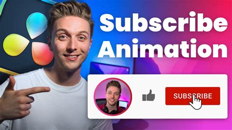 Subscribe animation template DaVinci Resolve