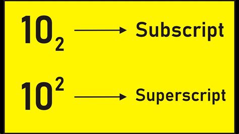 Subscript Example 1