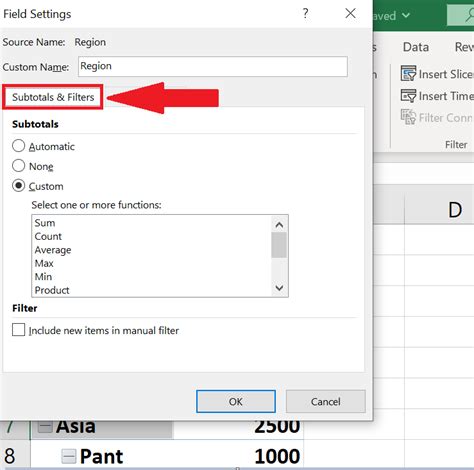 SUBTOTAL with Filtered Tables