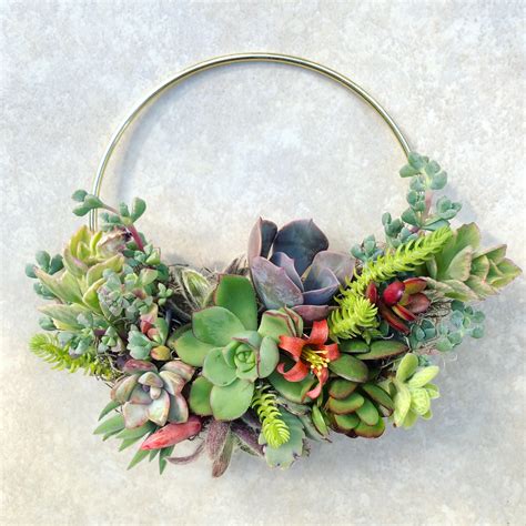 A sample of succulent wreath template