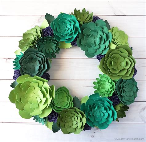 A sample of succulent wreath templates