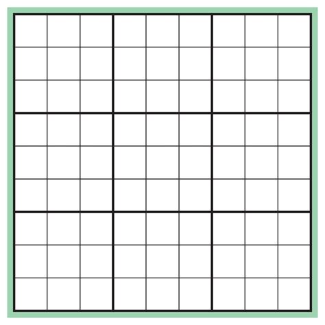 Sudoku blank printable