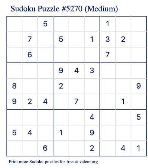 Sudoku Medium Puzzle 1