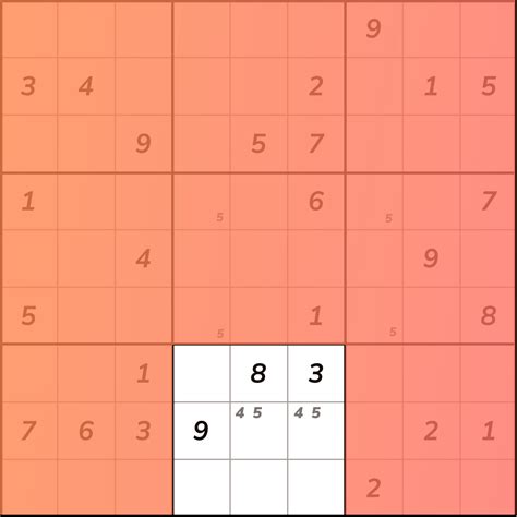 Sudoku naked pairs