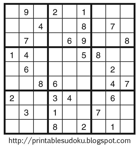 Sudoku printable solutions