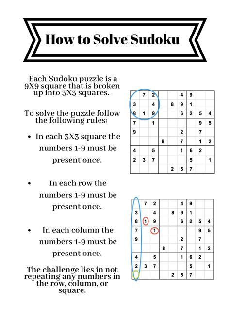 Sudoku Puzzle Rules