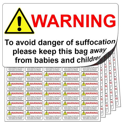 Suffocation Warning Label Example 2