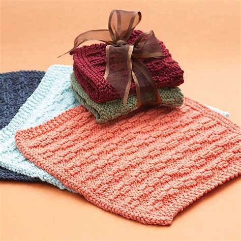 Sugar and Cream Knit Dishcloth Designs