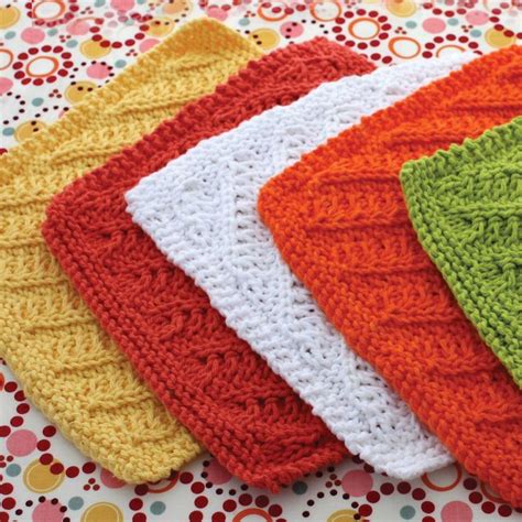 Sugar and Cream Knit Dishcloth Patterns for Beginners