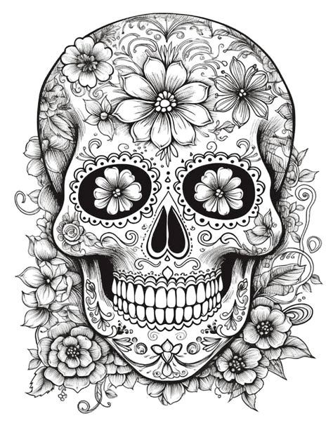 Sugar skull coloring book