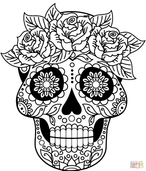 Sugar skull coloring book for kids