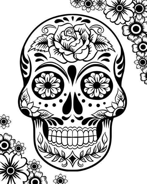 Sugar Skull Coloring Page