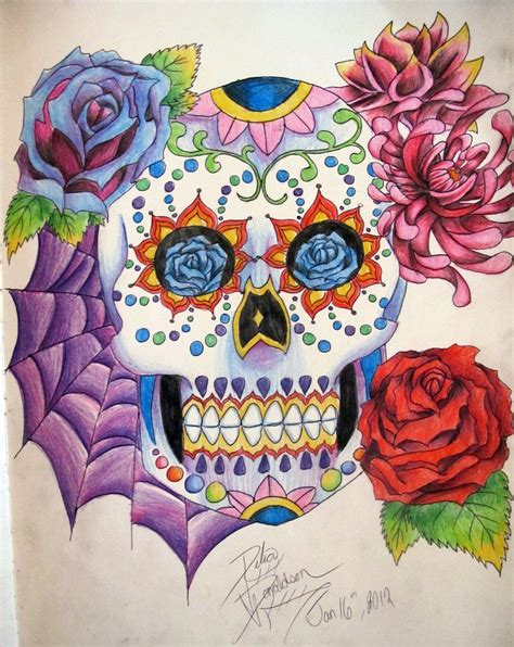 Sugar Skull Doodle Art