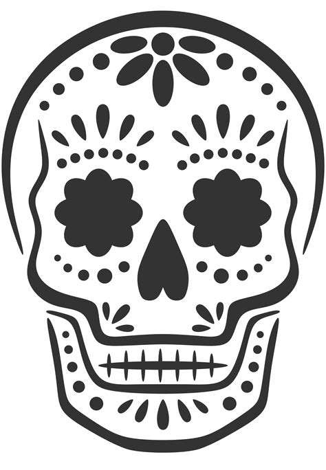 Sugar skull pumpkin carving template ideas