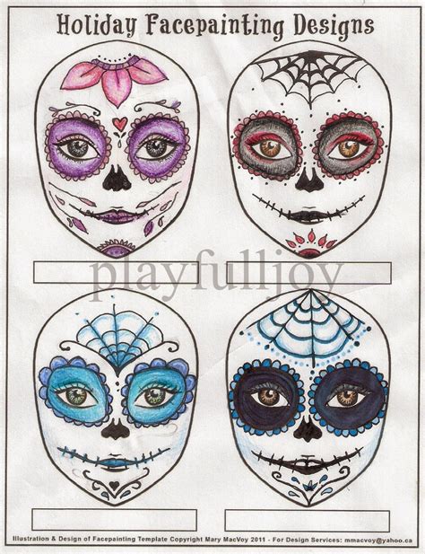 Sugar Skull Template 10