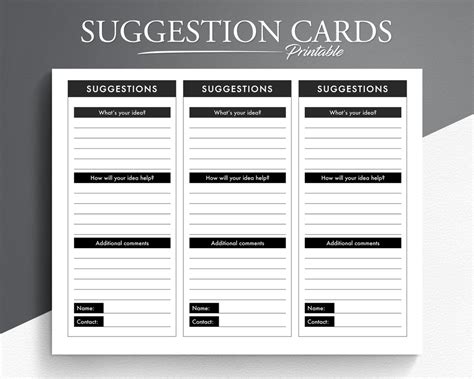 Suggestion Box Template Examples