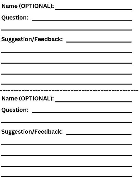 Suggestion Box Template Format