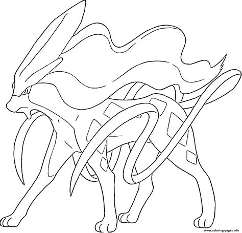 Suicune Coloring Page