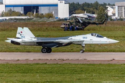 Sukhoi Su-57 in flight