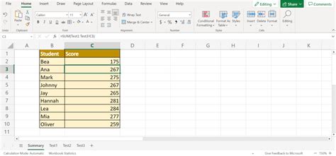 Sum Across Multiple Sheets Using VBA Macro