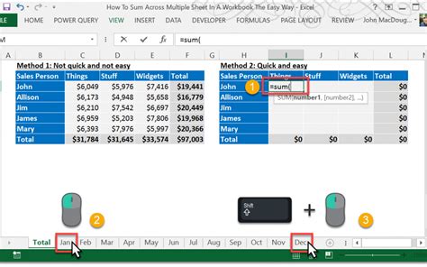 Sum Across Sheets VBA Macro