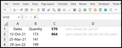 Sum by Month in Excel Using Power Query